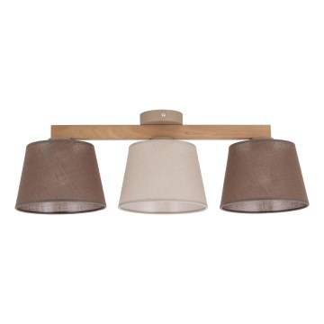 Brilagi - Prisadený luster LATTE SABIA 3xE27/15W/230V borovica/mix
