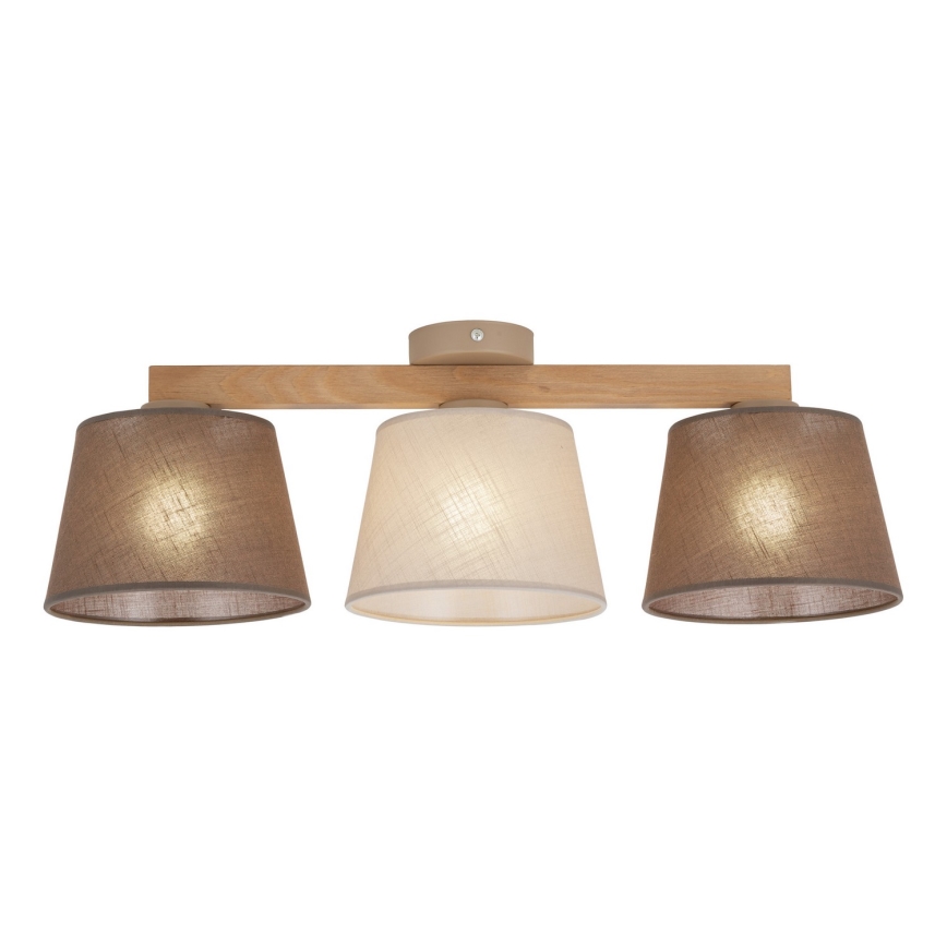 Brilagi - Prisadený luster LATTE SABIA 3xE27/15W/230V borovica/mix