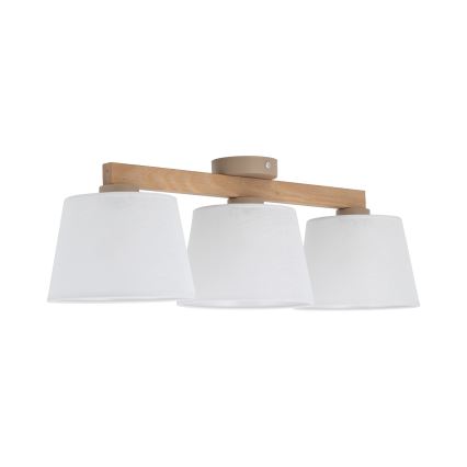 Brilagi - Prisadený luster LATTE SABIA 3xE27/60W/230V borovica/biela