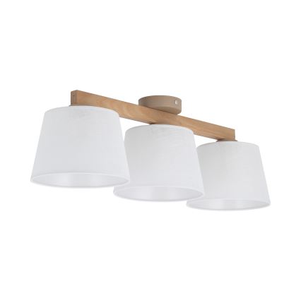 Brilagi - Prisadený luster LATTE SABIA 3xE27/60W/230V borovica/biela
