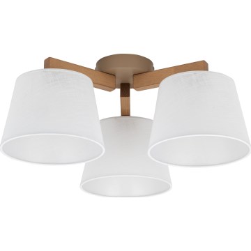 Brilagi - Prisadený luster LATTE SABIA 3xE27/60W/230V borovica/biela