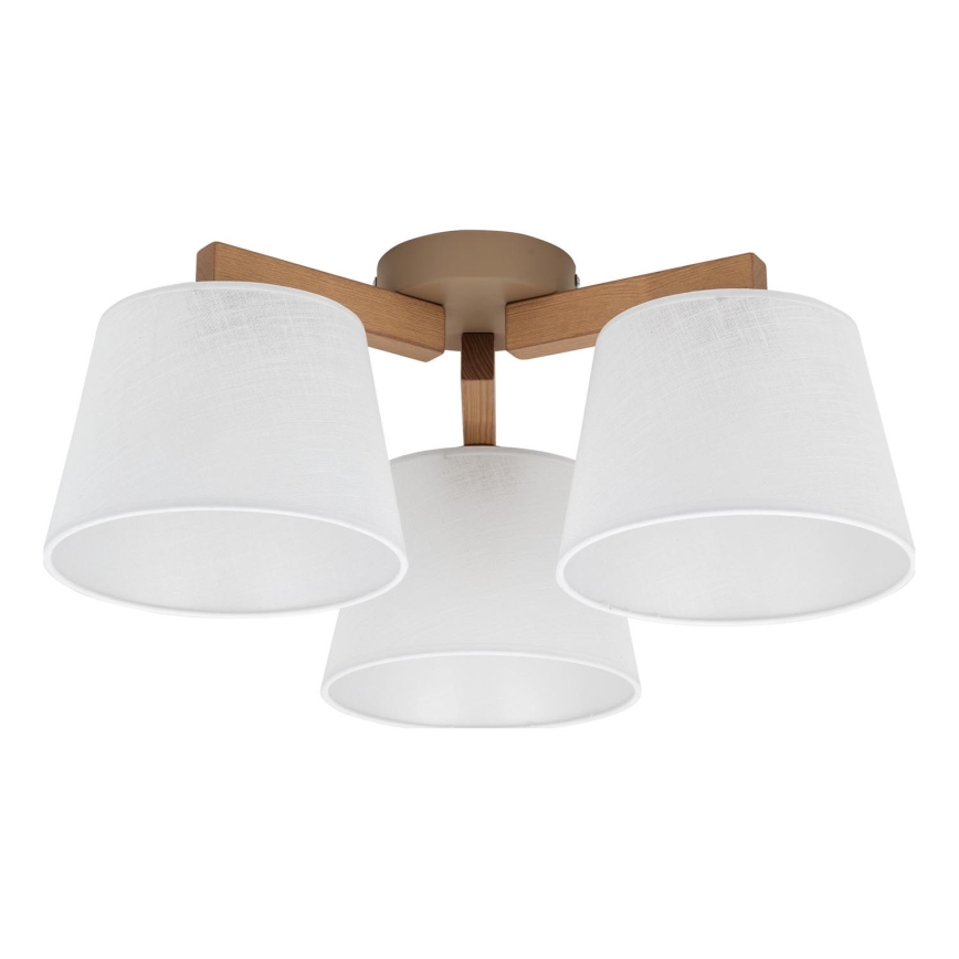 Brilagi - Prisadený luster LATTE SABIA 3xE27/60W/230V borovica/biela