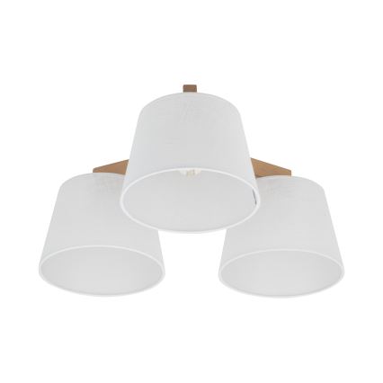 Brilagi - Prisadený luster LATTE SABIA 3xE27/60W/230V borovica/biela