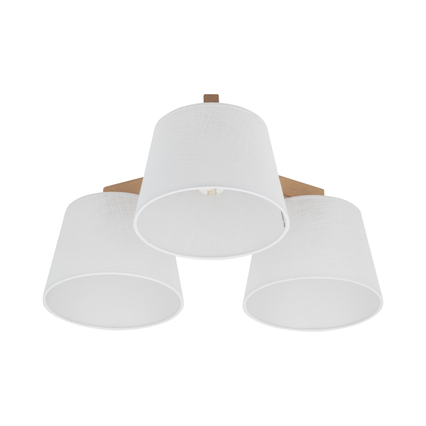 Brilagi - Prisadený luster LATTE SABIA 3xE27/60W/230V borovica/biela