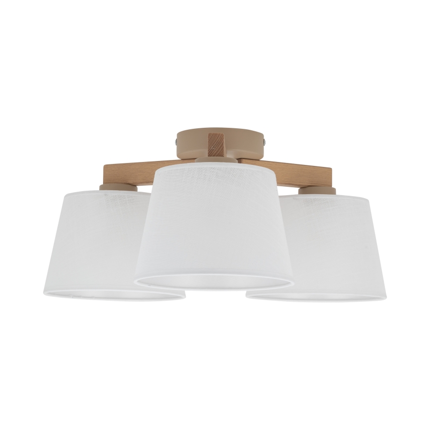 Brilagi - Prisadený luster LATTE SABIA 3xE27/60W/230V borovica/biela