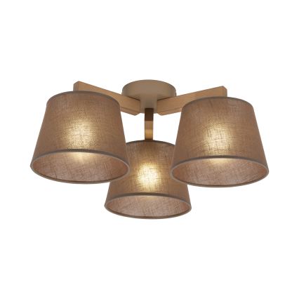 Brilagi - Prisadený luster LATTE SABIA 3xE27/60W/230V borovica/hnedá