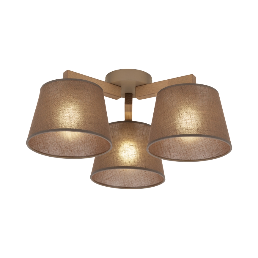 Brilagi - Prisadený luster LATTE SABIA 3xE27/60W/230V borovica/hnedá