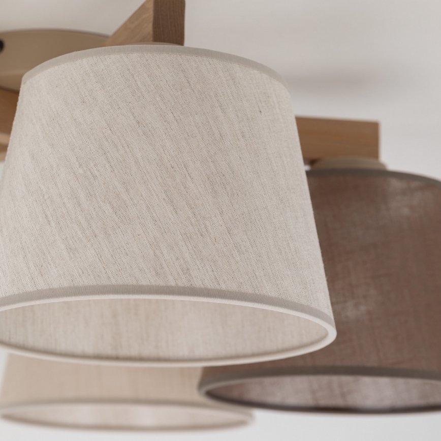 Brilagi - Prisadený luster LATTE SABIA 5xE27/15W/230V borovica/mix