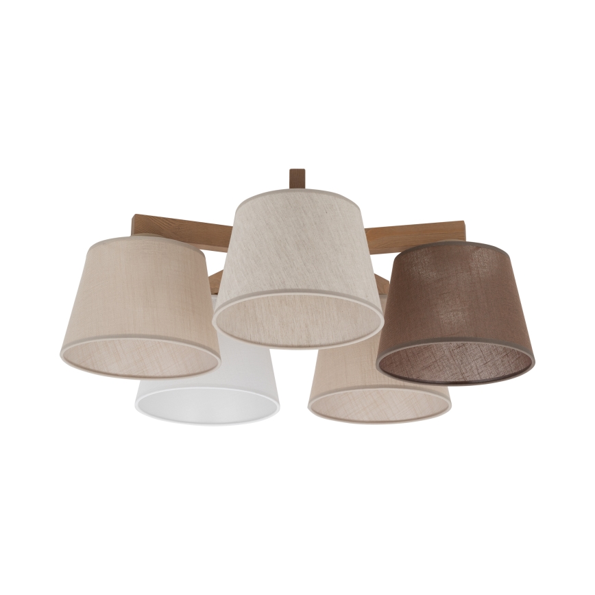 Brilagi - Prisadený luster LATTE SABIA 5xE27/60W/230V borovica/mix