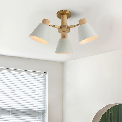 Brilagi - Prisadený luster LUND WOOD 3xE27/40W/230V pr. 50 cm drevo