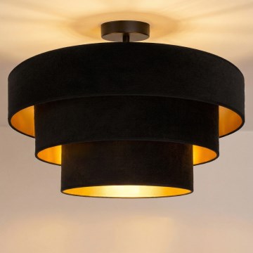 Brilagi - Prisadený luster LUNETA 1xE27/60W/230V pr. 40 cm čierna/zlatá