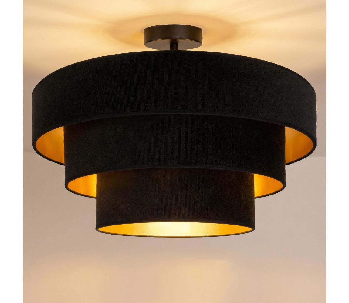 Brilagi - Prisadený luster LUNETA 1xE27/60W/230V pr. 40 cm čierna/zlatá 8590828052197