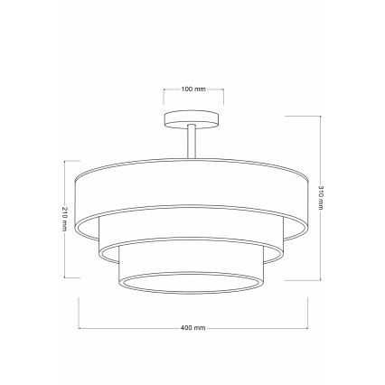 Brilagi - Prisadený luster LUNETA 1xE27/60W/230V pr. 40 cm čierna/zlatá