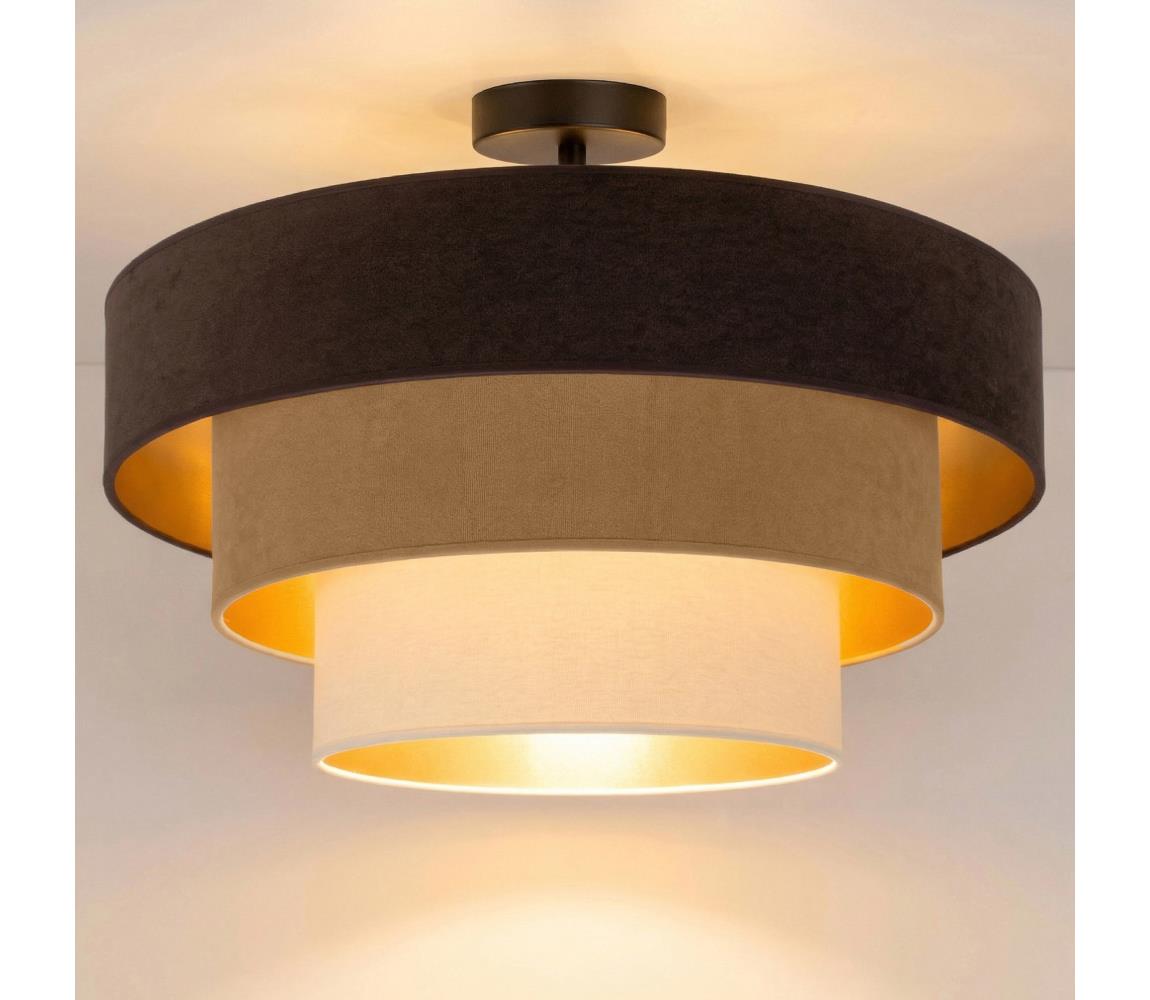 Brilagi - Prisadený luster LUNETA 1xE27/60W/230V pr. 40 cm hnedá/béžová/krémová 8590828052234