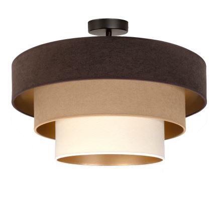 Brilagi - Prisadený luster LUNETA 1xE27/60W/230V pr. 40 cm hnedá/béžová/krémová