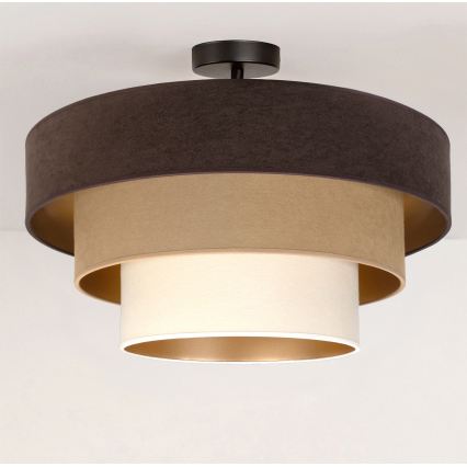 Brilagi - Prisadený luster LUNETA 1xE27/60W/230V pr. 40 cm hnedá/béžová/krémová