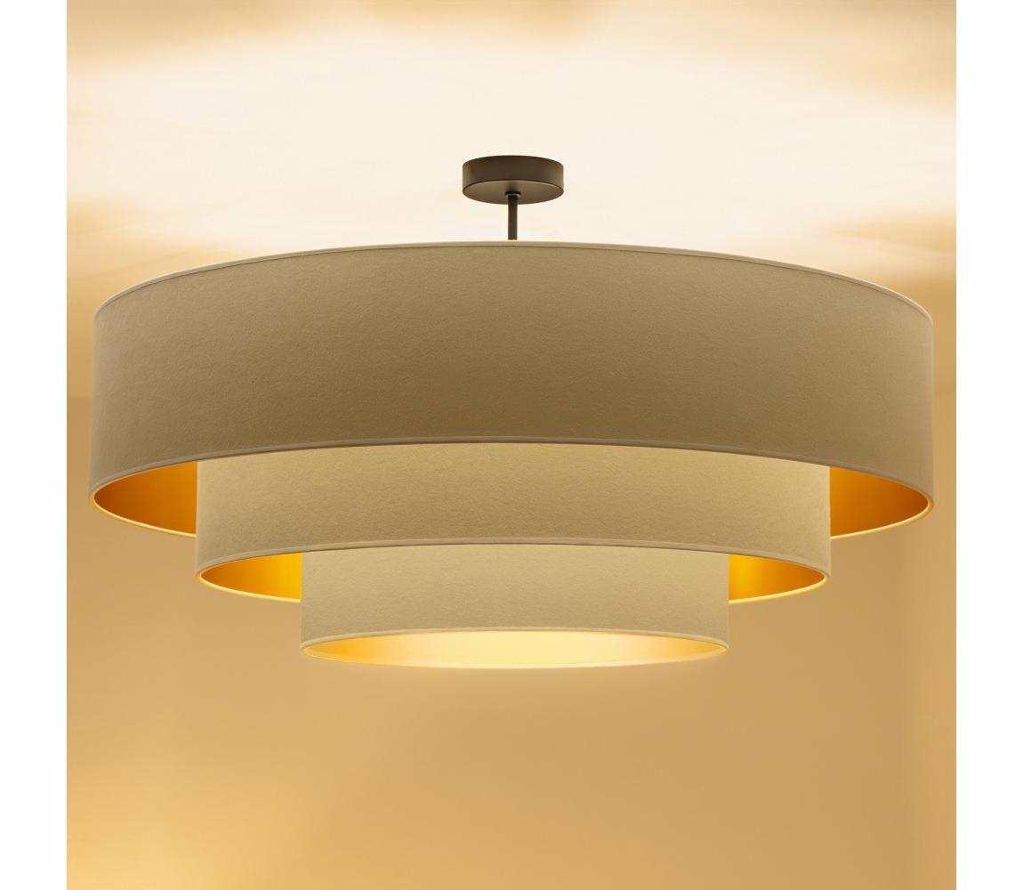 Brilagi - Prisadený luster LUNETA 3xE27/60W/230V pr. 80 cm krémová/zlatá 8590828052135