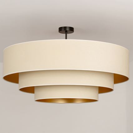 Brilagi - Prisadený luster LUNETA 3xE27/60W/230V pr. 80 cm krémová/zlatá