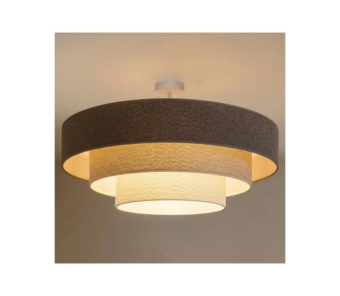 Brilagi - Prisadený luster LUNETA 3xE27/60W/230V pr. 80 cm sivá/krémová/biela 8590828052364