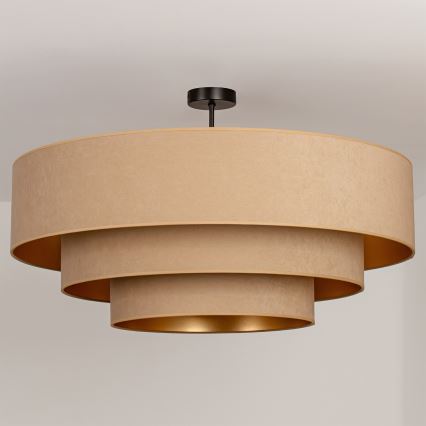 Brilagi - Prisadený luster LUNETA 3xE27/60W/230V priemer 80 cm béžová/zlatá