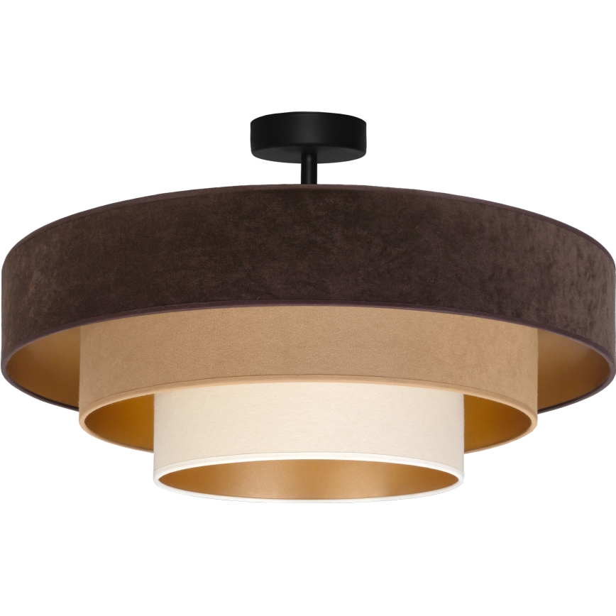 Brilagi - Prisadený luster LUNETA 3xE27/60W/230V priemer 80 cm hnedá/béžová/krémová