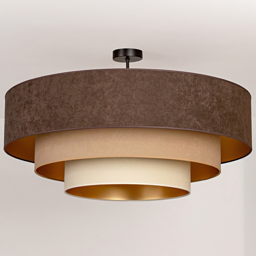 Brilagi - Prisadený luster LUNETA 3xE27/60W/230V priemer 80 cm hnedá/béžová/krémová