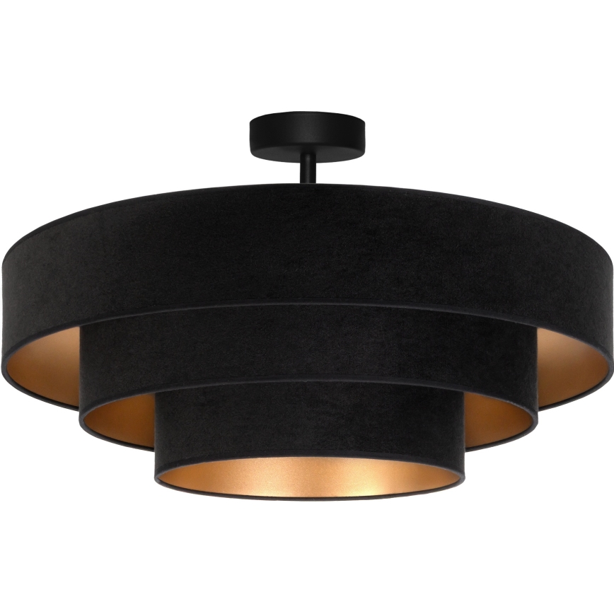 Brilagi - Prisadený luster LUNETA 3×E27/60W/230V, Ø 80 cm, čierna/zlatá