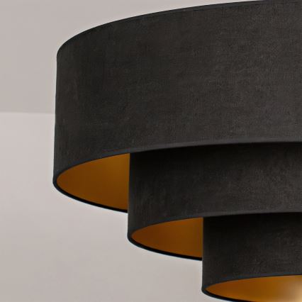 Brilagi - Prisadený luster LUNETA 3×E27/60W/230V, Ø 80 cm, čierna/zlatá