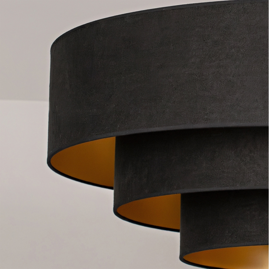 Brilagi - Prisadený luster LUNETA 3×E27/60W/230V, Ø 80 cm, čierna/zlatá