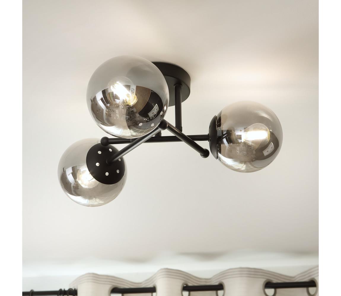 Brilagi - Prisadený luster MALIVA 3xE14/15W/230V čierna/dymová LM-3.220/CZARNY/GREY