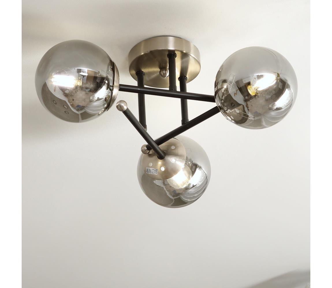 Brilagi - Prisadený luster MALIVA 3xE14/15W/230V matný chróm/dymová LM-3.220/SATYNA/NIKIEL