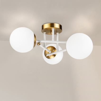 Brilagi - Prisadený luster MALIVA 3xE14/15W/230V zlatá/biela