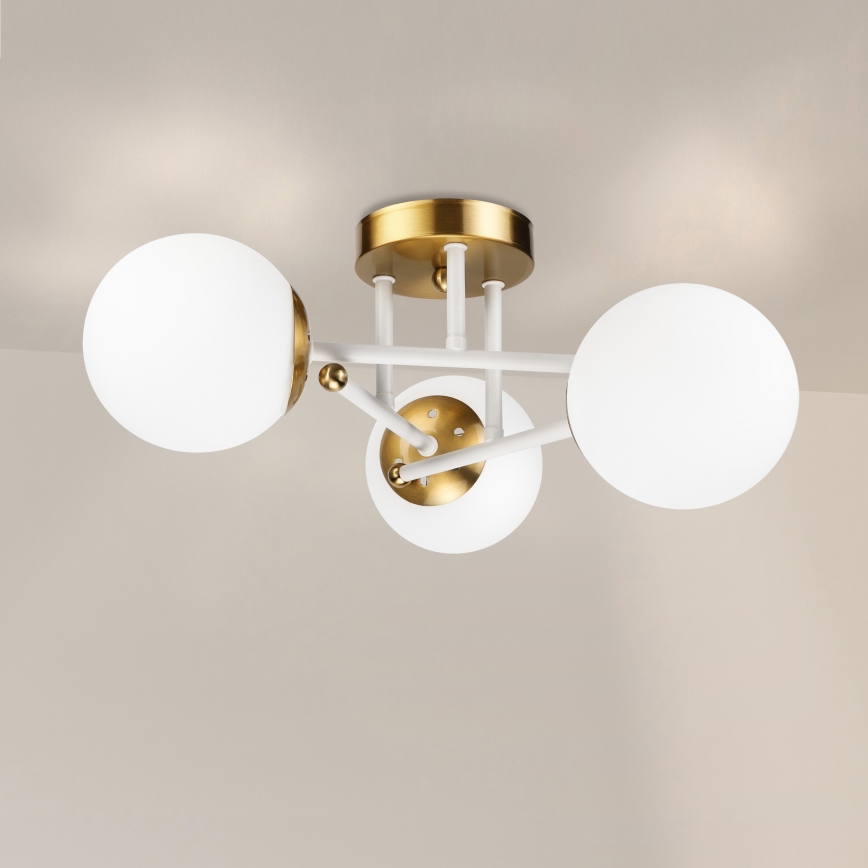 Brilagi - Prisadený luster MALIVA 3xE14/15W/230V zlatá/biela