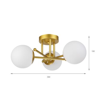 Brilagi - Prisadený luster MALIVA 3xE14/15W/230V zlatá/biela