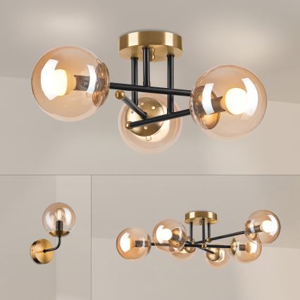 Brilagi - Prisadený luster MALIVA 3xE14/15W/230V zlatý