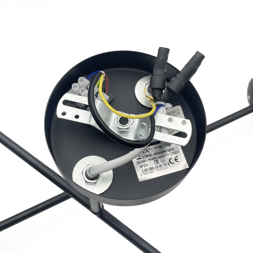 Brilagi - Prisadený luster MALIVA 4xE14/15W/230V čierna/biela