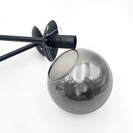 Brilagi - Prisadený luster MALIVA 4xE14/15W/230V čierny/dymový