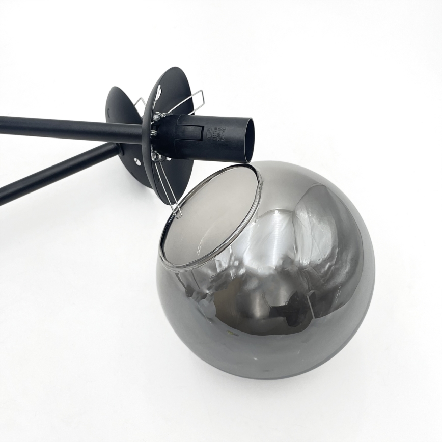 Brilagi - Prisadený luster MALIVA 4xE14/15W/230V čierny/dymový