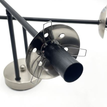 Brilagi - Prisadený luster MALIVA 4xE14/15W/230V matný chróm/dymová