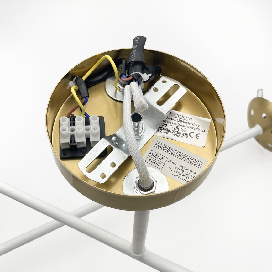 Brilagi - Prisadený luster MALIVA 4xE14/15W/230V zlatá/biela