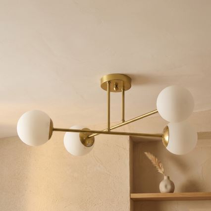 Brilagi - Prisadený luster MALIVA 4xE14/15W/230V zlatá/biela
