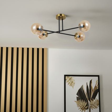 Brilagi - Prisadený luster MALIVA 4xE14/15W/230V zlatý