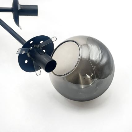 Brilagi - Prisadený luster MALIVA 6xE14/15W/230V čierna/dymová