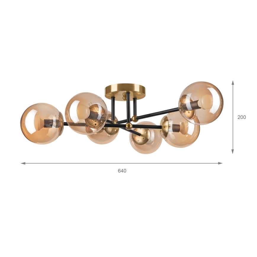 Brilagi - Prisadený luster MALIVA 6xE14/15W/230V zlatý