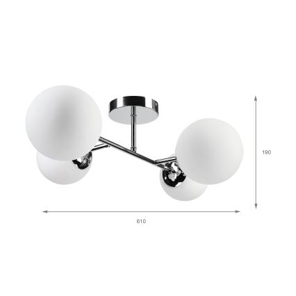 Brilagi - Prisadený luster MALONY 4xE14/20W/230V lesklý chróm