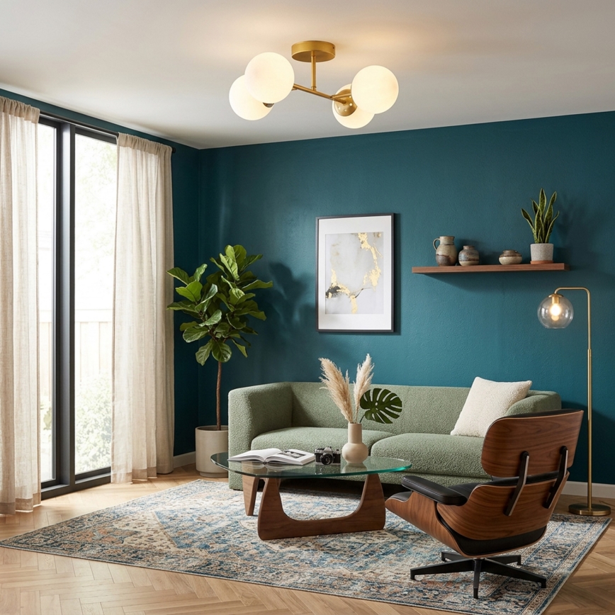 Brilagi - Prisadený luster MALONY 4xE14/20W/230V zlatý