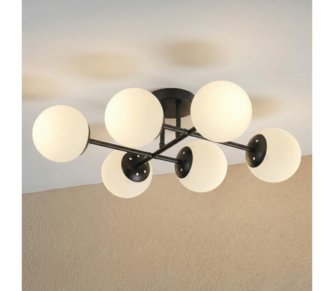 Brilagi - Prisadený luster MALONY 6xE14/20W/230V čierny 8590828080411