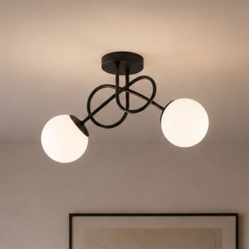Brilagi - Prisadený luster MILO 2xE27/60W/230V čierny