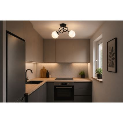 Brilagi - Prisadený luster MILO 2xE27/60W/230V čierny
