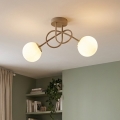 Brilagi - Prisadený luster MILO ECRU 2xE27/60W/230V béžová/zlatá